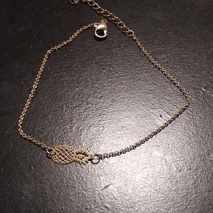 Gold pineapple anklet